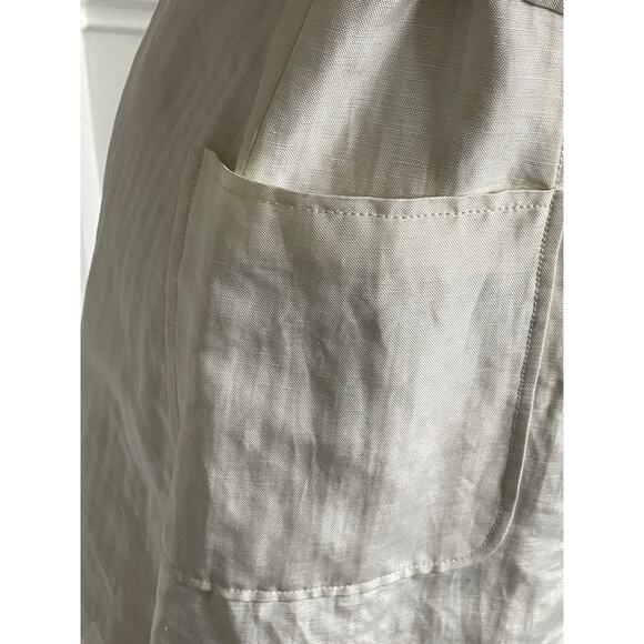 Tocca New Cream Ivory Linen Viscose Trench Coat Belted - Picture 8 of 12